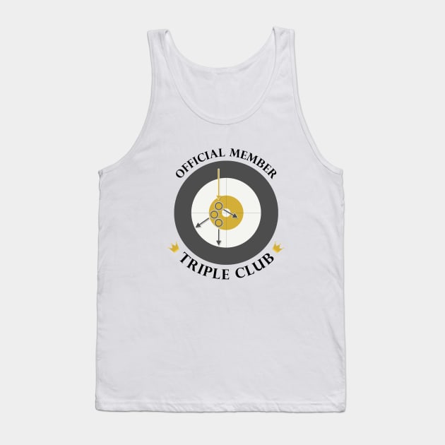 The "Triple Club" - Black Text Tank Top by itscurling